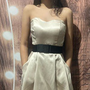 After 6 Gold and black strapless